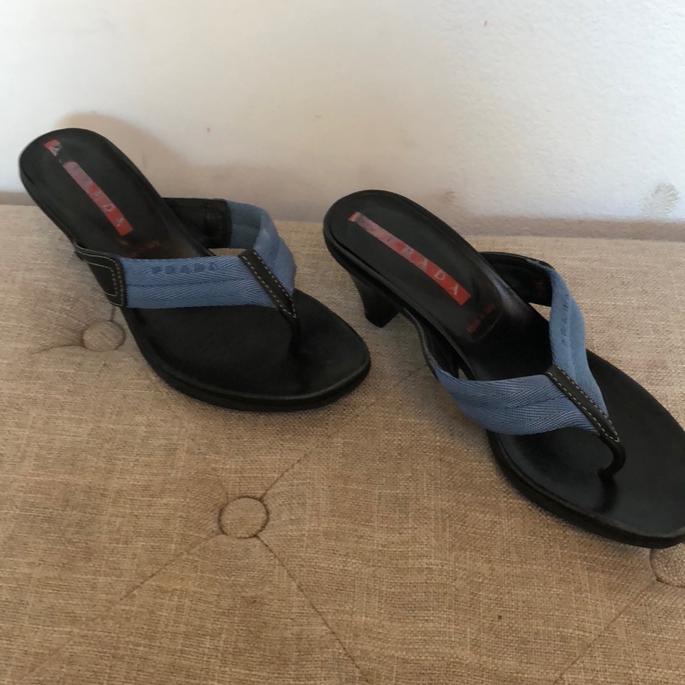 Vintage Prada tong heels 6.5